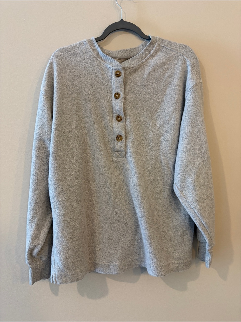 Aerie Sherpa Henley Sweatshirt